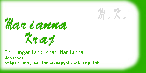 marianna kraj business card